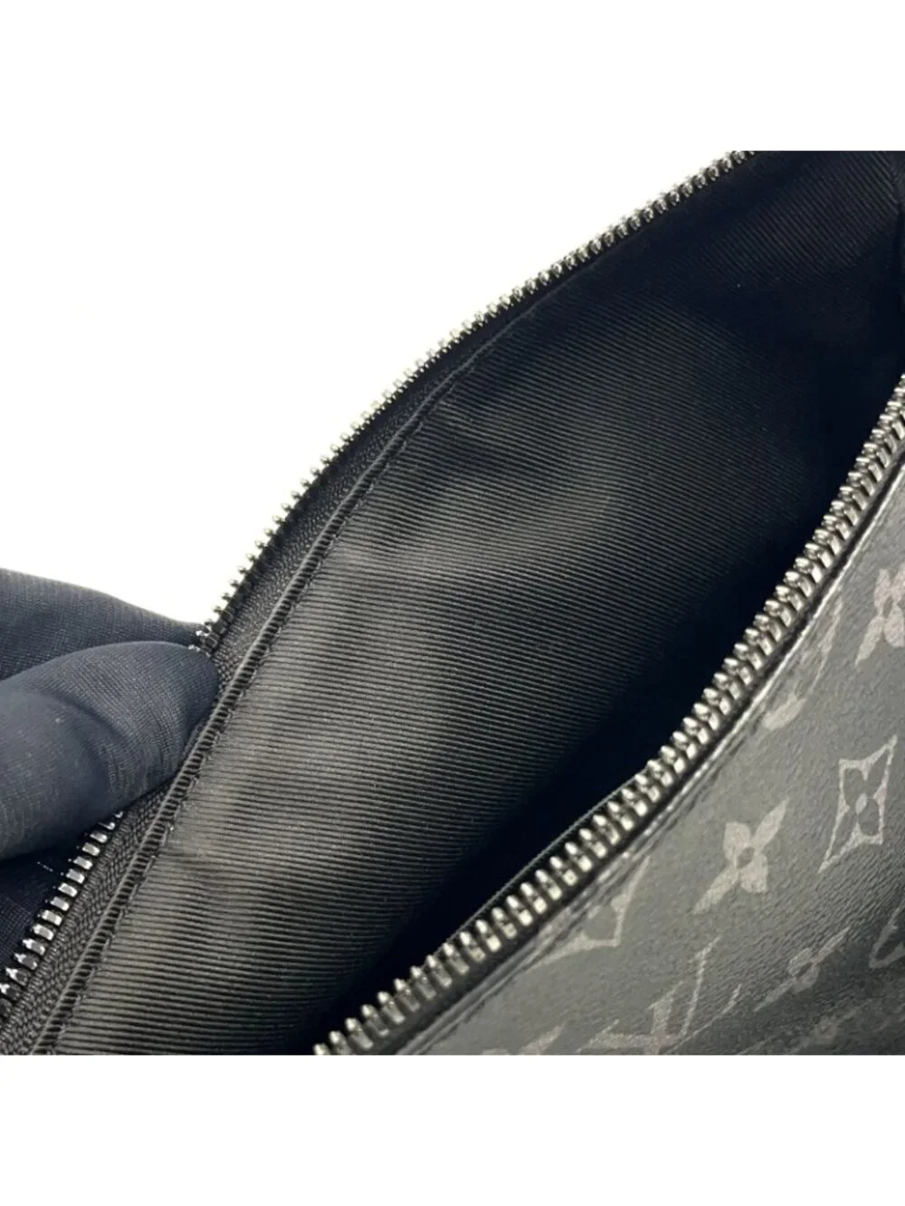 Louis Vuitton Pochette Soir XL Canvas Black Shoulder Bag